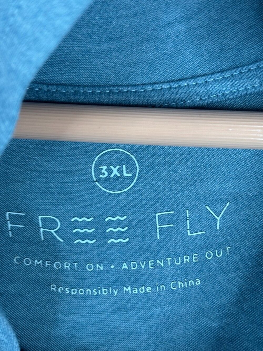 Free Fly Bamboo Shade Hoodie Hooded Shirt 3XL Long Sleeve Slate Blue Thumb Holes - Picture 6 of 10